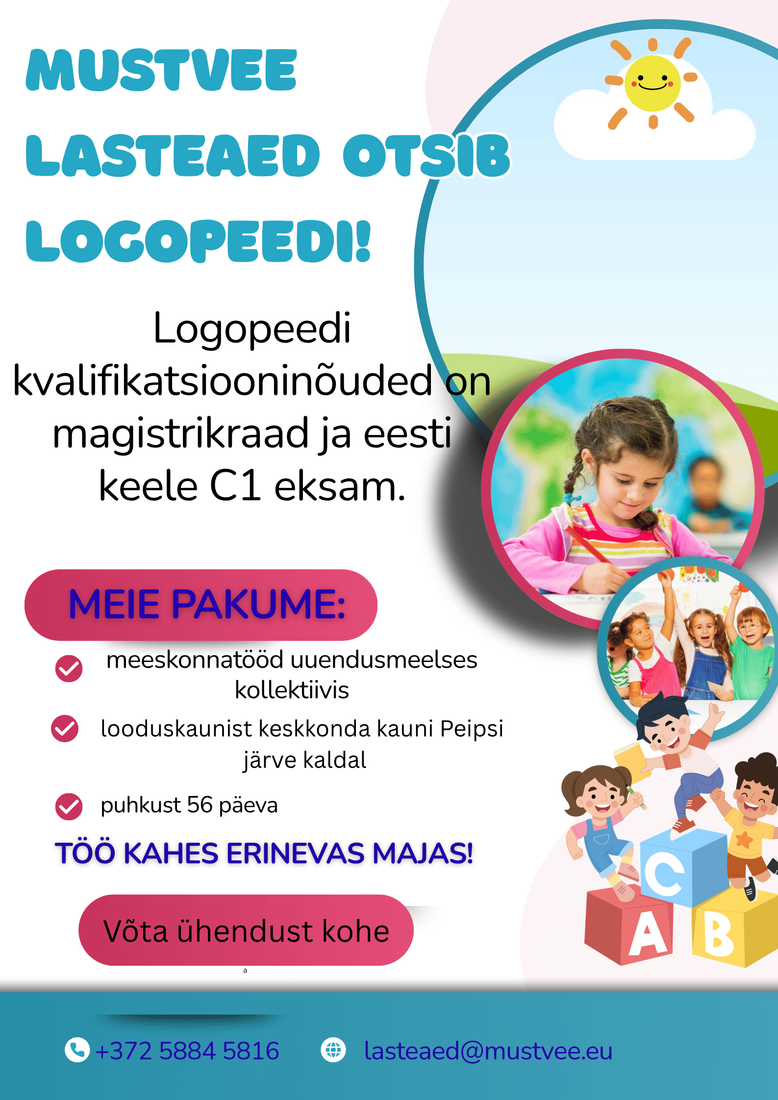 Otsime lasteaia logopeedi!